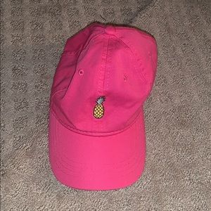 Hot pink pineapple baseball cap